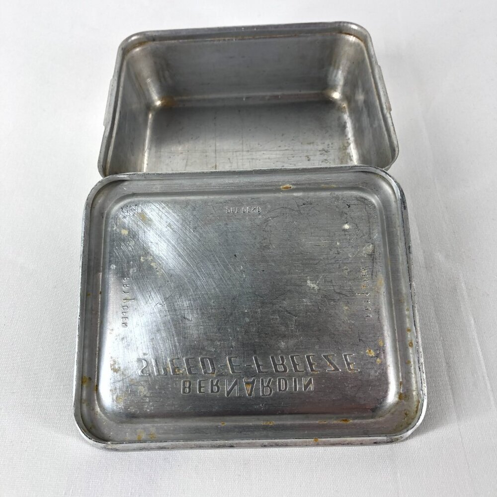 Vintage 1950's BerNARdin Speed-E-Freeze Aluminum Container with Lid Made in USA